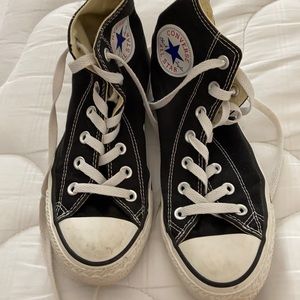 Black high top converse